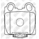 PN1421<br />NiBK<br />Комплект тормозных колодок, дисковый тормоз
