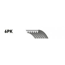 6PK1263 GATES Поликлиновой ремень