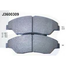 J3600309 NIPPARTS Комплект тормозных колодок, дисковый тормоз