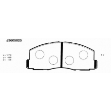 J3605025 NIPPARTS Комплект тормозных колодок, дисковый тормоз