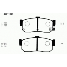 J3611034 NIPPARTS Комплект тормозных колодок, дисковый тормоз