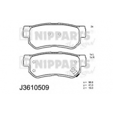 J3610509 NIPPARTS Комплект тормозных колодок, дисковый тормоз