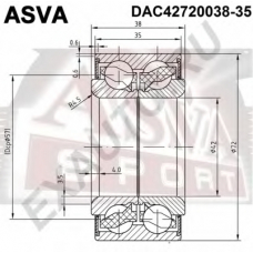 DAC42720038-35 ASVA Подшипник ступицы колеса