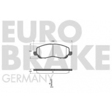 5502223028 EUROBRAKE Комплект тормозных колодок, дисковый тормоз