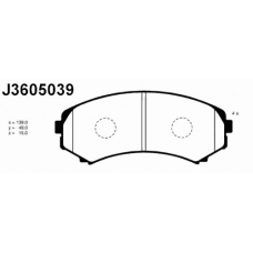 J3605039 NIPPARTS Комплект тормозных колодок, дисковый тормоз