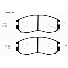 J3605030 NIPPARTS Комплект тормозных колодок, дисковый тормоз