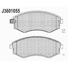 J3601055 NIPPARTS Комплект тормозных колодок, дисковый тормоз