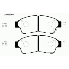 J3602064 NIPPARTS Комплект тормозных колодок, дисковый тормоз