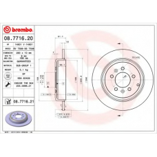 08.7716.21 BREMBO Тормозной диск