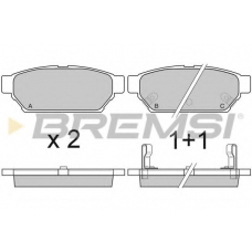 BP2800 BREMSI Комплект тормозных колодок, дисковый тормоз