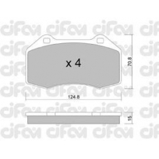 822-651-0 CIFAM Комплект тормозных колодок, дисковый тормоз