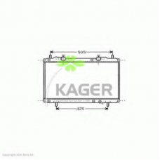 31-0414 KAGER Радиатор, охлаждение двигателя