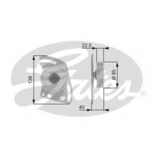 T36064 GATES Натяжной ролик, поликлиновой  ремень