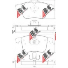 37389 ABS Комплект тормозных колодок, дисковый тормоз