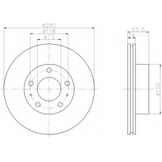 8DD 355 104-411 HELLA Тормозной диск