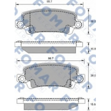 FO 914181 FOMAR ROULUNDS Комплект тормозных колодок, дисковый тормоз