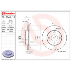 09.B548.10 BREMBO Тормозной диск