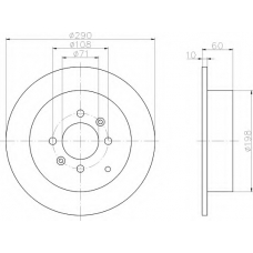 8DD 355 105-221 HELLA Тормозной диск