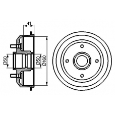 0 986 477 044 BOSCH Тормозной барабан