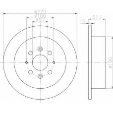 8DD 355 112-831 HELLA Тормозной диск