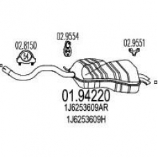 01.94220 MTS Глушитель выхлопных газов конечный