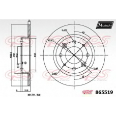 865519.6980 MAXTECH Тормозной диск