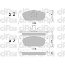 822-156-1 CIFAM Комплект тормозных колодок, дисковый тормоз