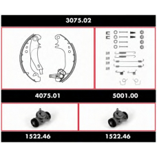 3075.02 REMSA Комплект тормозов, барабанный тормозной механизм
