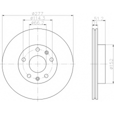 8DD 355 108-902 HELLA PAGID Тормозной диск