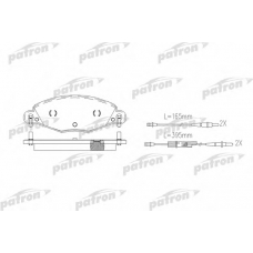 PBP1412 PATRON Комплект тормозных колодок, дисковый тормоз