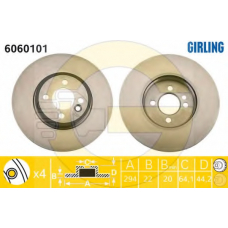 6060101 GIRLING Тормозной диск