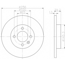 8DD 355 101-641 HELLA Тормозной диск