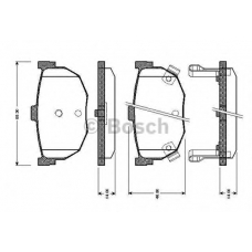 0 986 TB2 618 BOSCH Комплект тормозных колодок, дисковый тормоз