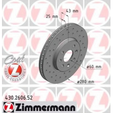 430.2606.52 ZIMMERMANN Тормозной диск