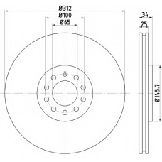 92098503 TEXTAR Тормозной диск