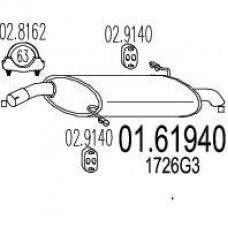 01.61940 MTS Глушитель выхлопных газов конечный