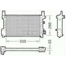 DRM10037 DENSO Радиатор, охлаждение двигателя