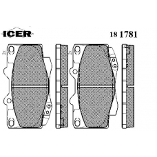 181781 ICER Комплект тормозных колодок, дисковый тормоз
