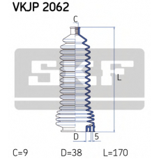 VKJP 2062 SKF Комплект пылника, рулевое управление