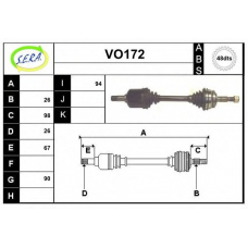 VO172 SERA Приводной вал