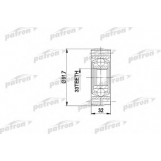 PCV3003 PATRON Шарнирный комплект, приводной вал