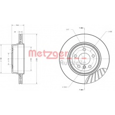 6110639 METZGER Тормозной диск