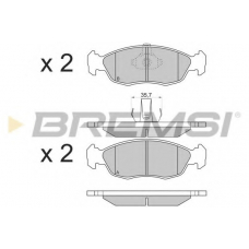 BP2853 BREMSI Комплект тормозных колодок, дисковый тормоз
