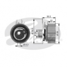 T43070 GATES Натяжной ролик, ремень грм