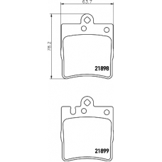 2189881 TEXTAR Комплект тормозных колодок, дисковый тормоз