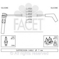 4.9892 FACET Ккомплект проводов зажигания