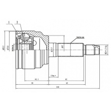 AW1510358 AYWIPARTS Шарнирный комплект, приводной вал