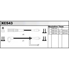 XC543 QUINTON HAZELL Комплект проводов зажигания