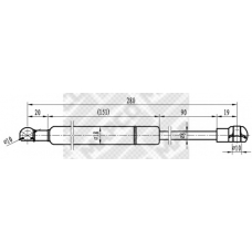 91801 MAPCO Газовая пружина, крышка багажник