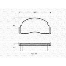 363702160120 MAGNETI MARELLI Комплект тормозных колодок, дисковый тормоз